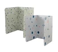Protection Anti-éclaboussures Pliable À 3 Côtés, Protection for Crédence De Cuisine, Isolante Et Anti-graisse, Pliable, Adaptée Aux Murs Derrière La Cuisinière(One white and one green piece each)
