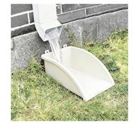 protection anti-éclaboussures pour descente de gou Protection des fondations pour déviateur d'eau Sous la descente de gouttière Cour Bac de récupération d'eau de pluie(White,10 Pieces)