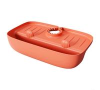 Protection anti-éclaboussures réglable en silicone avec égouttoir et panier de rangement pour garder les éponges et les brosses sèches et organisées (orange)