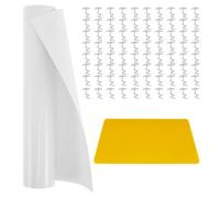 Protection anti-rayures pour canapé, chat - Transparent - 20 cm x 3 m - Avec 1 grattoir et 80 clous rotatifs - Film anti-rayures en PVC pour chats - Pour canapés, rebords de fenêtre, chaises, murs,