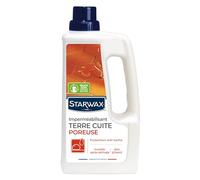 STARWAX - Imperméabilisant terre cuite poreuse - Protection Anti-Tache - Invisible après séchage - Non glissant - Sols poreux en terre cuite (tomettes) - Fabrication Française - 1L
