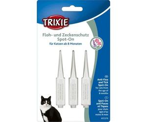 Protection anti-tiques et puces, Spot-On pour chat + de 8 mois-Trixie 3,000000