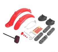 Protection arrière avec support de feu arrière pour Xiaomi M365 pour scooter professionnel utilisant du plastique ABS et un support à fente pour plus de fiabilité (ensemble rouge)