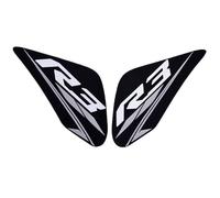 Protection Autocollant Autocollants De Protection Latérale Pour Réservoir D'essence Moto Pour YAMAHA YZFR3 YZF-R3 YZF R3 2015-2018 - Antidérapante Moto Protége Réservoir(Noir 1)