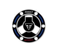 Protection bouchon essence résine 3D compatible avec Triumph Tiger Sport 660 2022 GP-842 (Bleu)