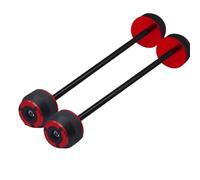 Protection cadre moto Pour CBR600RR 2005 2006 2007 2008 2009 2010 2011 2012 2013 2014 2015 Moto Modifiée Avant Arrière Essieu Fourche Crash Sliders Roue Protecteur(Red,1 Pair)