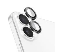 Protection Caméra Camera pour iPhone 17 avec Cerclage Aluminium Renforcé Zanaé Noir / Transparent