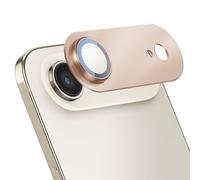 Protection Caméra Intégrale pour iPhone Air Cadre Aluminium avec Verre Trempé Dorée