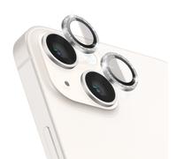 Protection Caméra pour iPhone 14 / 14 Plus en Verre Trempé et Aluminium Renforcé Zanaé Argent
