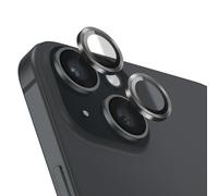 Protection Caméra pour iPhone 15 / 15 Plus en Verre Trempé et Aluminium Renforcé Zanaé Noir
