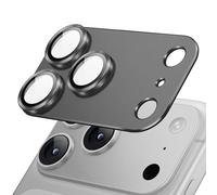 Protection Caméra pour iPhone 18 Pro Max en Verre Trempé avec Cadre Titane Gris foncé