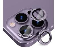 Protection Caméra Verre Trempé pour iPhone 14 Pro et iPhone 14 Pro Max - BOOLING - Rigide 9H - Contour Violet