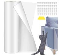 Protection Canape Chat Anti Griffe 30cm x 5m, Transparent Ruban adhésif Anti Griffe Sticker Chat Canapé, Protection Porte Anti Chien Griffe Meubles Porte Mur Canapé Comptoirs Armoire
