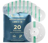Protection Capteur Diabete - 20 X Patch Freestyle Libre 2 - Transparent, Durable, Sans Colle au Centre, Non Irritant, Facile à Appliquer et à Retirer - Idéal pour le Sport, Natation et au Quotidien