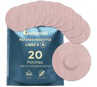 Protection Capteur Diabete - 20 x Patch Freestyle Libre 3 - Durable, Sans Colle au Centre, Non Irritant, Facile à Appliquer et à Retirer - Pour le Sport et le Quotidien - Beige