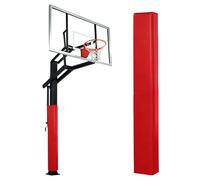 Protection Carrée De Poteau De Basket-Ball De 71 Pouces, Rembourrage pour Poteau De Garage Ou De sous-Sol, Coussinets en Mousse Auto-adhésifs pour Colonnes À Enrouler(Red,2PC Diameter 7"x7")