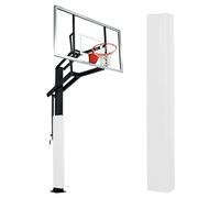 Protection Carrée De Poteau De Basket-Ball De 71 Pouces, Rembourrage pour Poteau De Garage Ou De sous-Sol, Coussinets en Mousse Auto-adhésifs pour Colonnes À Enrouler(White,2PC Diameter 7"x7")