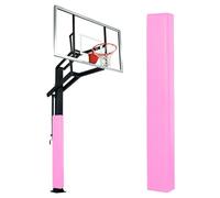 Protection Carrée De Poteau De Basket-Ball De 71 Pouces, Rembourrage pour Poteau De Garage Ou De sous-Sol, Coussinets en Mousse Auto-adhésifs pour Colonnes À Enrouler(Pink,2PC Diameter 7"x7")