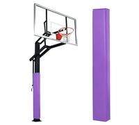 Protection Carrée De Poteau De Basket-Ball De 71 Pouces, Rembourrage pour Poteau De Garage Ou De sous-Sol, Coussinets en Mousse Auto-adhésifs pour Colonnes À Enrouler(Purple,2PC Diameter 7"x7")