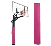 Protection Carrée De Poteau De Basket-Ball De 71 Pouces, Rembourrage pour Poteau De Garage Ou De sous-Sol, Coussinets en Mousse Auto-adhésifs pour Colonnes À Enrouler(Rose Red,2PCS Diameter 6"x6")