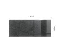 Protection Cheminée Texture de Surface de Pierre Noir Carrée Rectangulaire