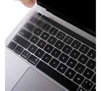 Protection Clavier Compatible avec 2022-2020 MacBook Pro 13 Pouces M2 M1 Touch Bar A2338 A2289 A2251 avec Touch Bar & Touch ID,e 2019 MacBook Pro 16 A2141,AZERTY EU-Layout,TPU Clair