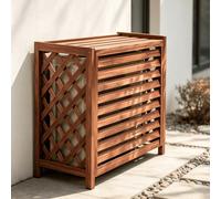 Protection Climatiseur Exterieur Cache Persienne Brise Vue Balcon | Cache de protection exterieur alliant dissimulation elegante et plateau pour jardiniere.(110*85)