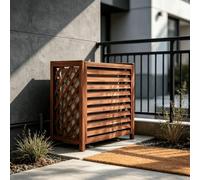Protection Climatiseur Exterieur Cache Persienne Brise Vue Balcon | Cache de protection exterieur alliant dissimulation elegante et plateau pour jardiniere.(110*85)