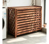 Protection Climatiseur Exterieur Cache Persienne Brise Vue Balcon | Cache de protection exterieur alliant dissimulation elegante et plateau pour jardiniere.(100*92)