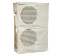 Protection Climatiseur Exterieur Central Cache Clim en Tissu Oxford et PVC Imperméable avec Filet de Ventilation Pas Besoin de la Retirer pour Allumer l'Appareil(98x42x145cm/39x17x57in)