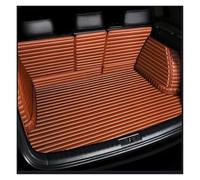 Protection Coffre Tapis pour Lincoln pour Navigator pour Aviator pour Corsair Cuir Rayé Couverture Complète Tapis Coffre Voiture Accessoires Intérieurs(Marron,Type A)