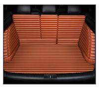 Protection Coffre Voiture Accessoires Auto pour Ford pour Explorer 2020-2022 pour Mustang 2011-2022 Tapis Coffre 5D À Rayures Couverture Intégrale(Brun)