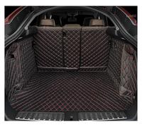 Protection Coffre Voiture pour Skoda pour Kodiaq 7 Sièges 2017-2025 Tapis Coffre À Couverture Complète Protection Anti-Sale Voiture Doublure Chargement Intérieurs(Black-Red)