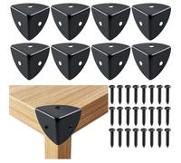 Protection Coin de Table 8 Pcs Meuble d'angle Corniere Aluminium Brossé Convient pour Protection des Meubles, Décoration, Ant