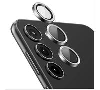 [Protection Complète Caméra Arrière Protecteur Compatible Avec Samsung Galaxy S24 Fe, [Double Protection] Metal + Verre Trempé, Verre Trempé Camera - Silver