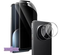 Protection Confidentialité Anti-Espionnage Pour Honor Magic 7 Pro 5g ¿ Kit 2x Film Hydrogel 0,13 Mm + 2x Verre Trempé Lentille, Ultra-Fin, Couverture Bord-À-Bord, Tactile Préservé