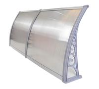 Protection Contre La Pluie, La Neige, Le Soleil - Auvents Extérieurs en Polycarbonate, Marquise Portes Et Fenêtres, Support en Acier Plastique Blanc(Clear,100 * 100cm/39 * 39in)