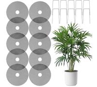Protection contre la saleté des - Grille de protection découpable - Protection du sol pour pots de jardin en plein air - Barrière de pot réutilisable - Design de piquet sûr - Grille de