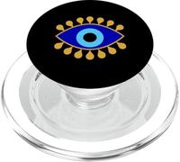 Protection Contre Le Mauvais œil en Bleu doré Nazar comme Boho Spiritual PopSockets PopGrip pour MagSafe