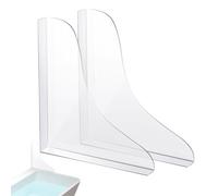 Protection contre l'eau pour baignoire - Forme un bain sec et sûr rapidement, garde-boue acrylique transparent (lot de 2), adhésif industriel imperméable, angle universel adapté pour