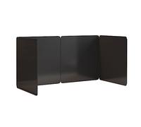 Protection contre les éclaboussures de cuisinière Grille anti-éclaboussures de graisse en acier au carbone noir, plusieurs tailles, 2 côtés, 3 côtés, 4 côtés(4 sides 80x40x30cm)