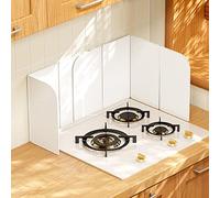 Protection contre les éclaboussures de cuisinière Pare-éclaboussures de graisse pliable et protection anti-éclaboussures for cuisinière en acier carbone blanc 36 x 32 x 17,5 cm(2 pieces)