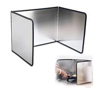 Protection contre les éclaboussures de cuisinière Pare-éclaboussures pliable en acier inoxydable sur 3/4 côtés, plusieurs tailles(3 sides 70x80x50cm)
