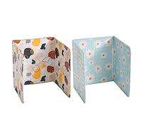 Protection contre les éclaboussures de cuisinière Protection anti-éclaboussures pliable en aluminium for cuisinière, multicolore, 840 x 325 x 3 mm, lot de 2(Orange and Blue)