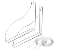 Protection Contre les éclaboussures De Douche, 2 Pièces Protection Contre les éclaboussures D'angle De Baignoire Auto-adhésive, Protection D'eau De Douche En Acrylique Pour Empêcher L'eau De Douche D