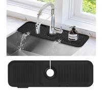 Protection Contre Les éclaboussures d'évier de Cuisine, Attrape-Éclaboussures de Robinet,Tampons de Robinet en Silicone,Tapis de Séchage Robinet,Tampon de séchage de l'eau pour Cuisine, Salle de Bain