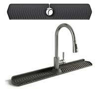 Protection contre les éclaboussures d'évier en silicone, tapis de robinet d'évier pliable de 30 pouces long avec protection anti-éclaboussures verrouillage réglable pour cuisine derrière le r