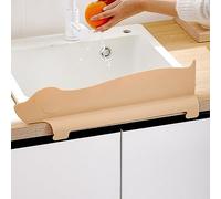 Protection contre les éclaboussures d'évier polyvalente, ventouse polyvalente résistante aux éclaboussures, résistance à la chaleur, protection d'eau d'évier de cuisine robuste (Jaune)