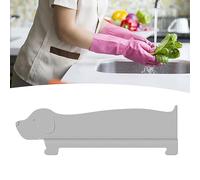 Protection contre les éclaboussures d'évier polyvalente, ventouse polyvalente résistante aux éclaboussures, résistance à la chaleur, protection d'eau d'évier de cuisine robuste (Grise)