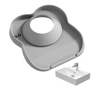 Protection Contre Les Éclaboussures D'évier - Tapis Anti-goutte Pour Robinet 3,98 X 4,37 X 0,79 Pouces | Accessoire De Salle De Bain En Silicone Antidérapant Avec Visage D'ours | Tapis Collecteur